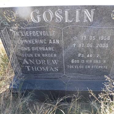 GOSLIN Andrew Thomas 1958-2000