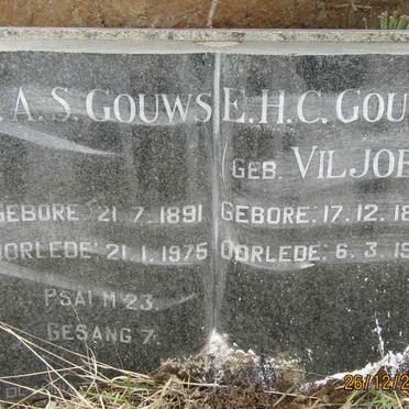 GOUWS P.A.S. 1891-1975 &amp; E.H.C. VILJOEN 1896-1982