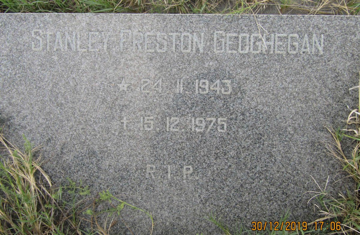 GEOGHEGAN Stanley Preston 1943-1975