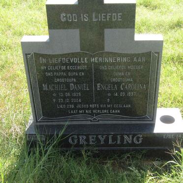 GREYLING Machiel Daniel 1929-2004 &amp; Engel Carolina 1937-