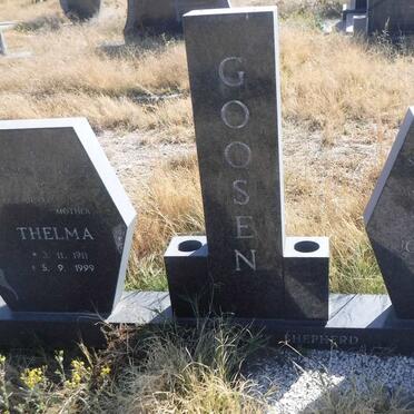 GOOSEN Willem Johannes 1909-1983 &amp; Thelma 1911-1999