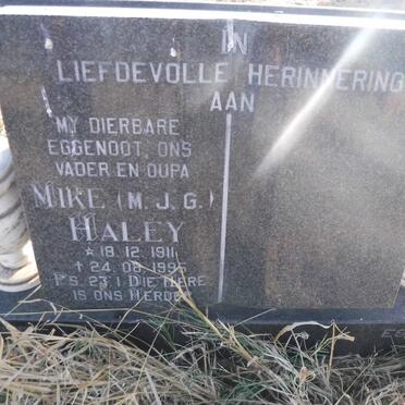 HALEY M.J.G. 1911-1995