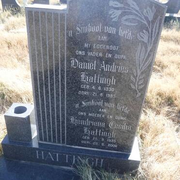 HATTINGH Daniel Andries 1930-1983 &amp; Hendriena Cecilia 1935-2006