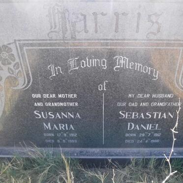 HARRIS Sebastian Daniel 1912-1986 en Susanna Maria 1912-1988