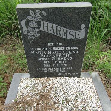 HARMSE Maria Magdalena Elizabeth nee STEVENS 1898-1978