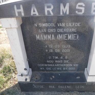 HARMSE Miemie 1933-2001