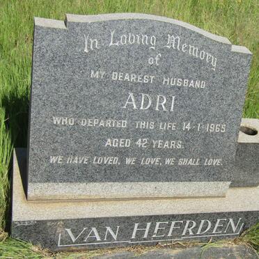 HEERDEN Adri, van -1965