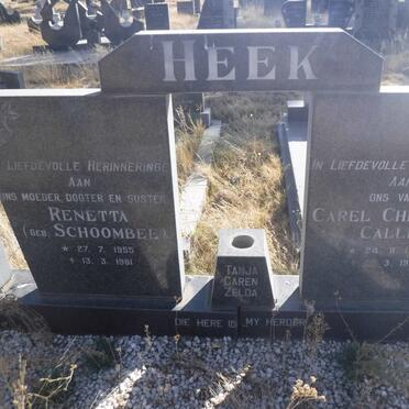 HEEK Carel Christiaan 1953-1981 &amp; Renetta SCHOOMBEE 1955-1981