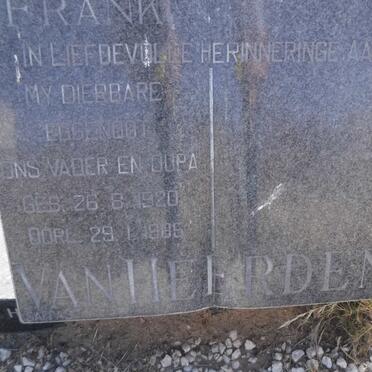 HEERDEN Frank, van 1920-1985