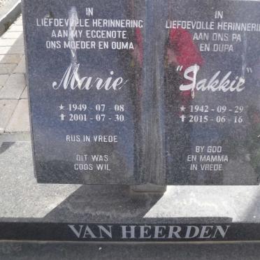 HEERDEN Sakkie, van 1942-2015 &amp; Marie 1949-2001