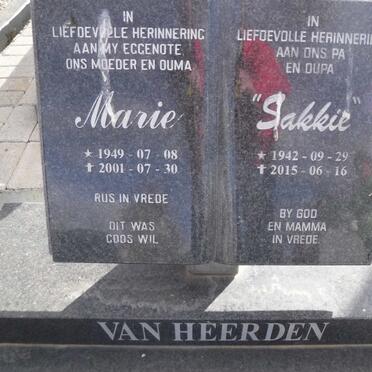 HEERDEN Sakkie, van 1942-2015 &amp; Marie 1949-2001