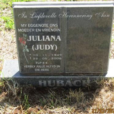 HUBACH Juliana 1949-2006