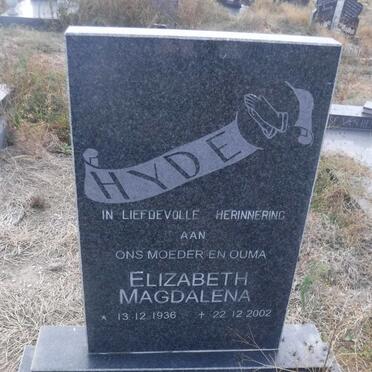 HYDE Elizabeth Magdalena 1936-2002