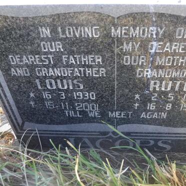 JACOPS Louis 1930-2001 &amp; Ruth 1934-1998