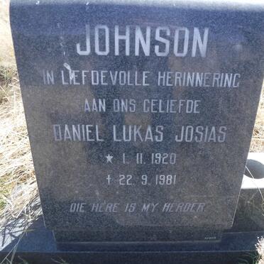 JOHNSON Daniel Lukas Josias 1920-1981