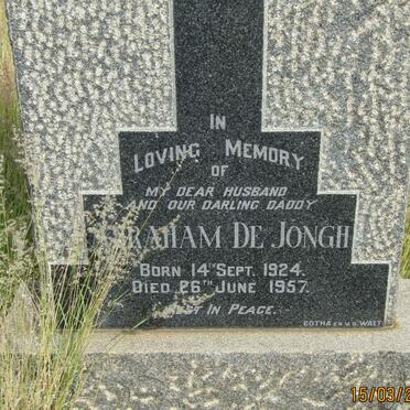 JONGH Abraham, de 1924-1957