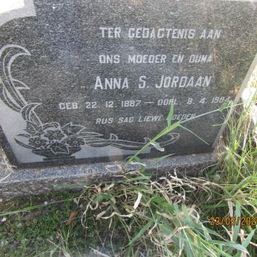 JORDAAN Anna S. 1887-1984