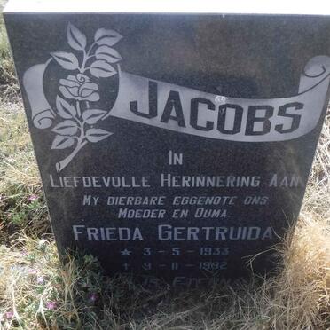 JACOBS Frieda Gertruida 1933-1992