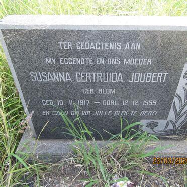 JOUBERT Susanna Gertruida nee BLOM 1917-1959