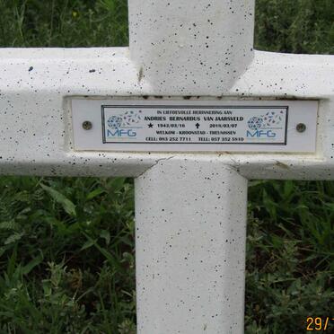 JAARSVELD Andries Bernardus, van 1943-2018