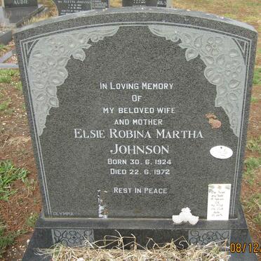 JOHNSON Elsie Robina Martha 1924-1972