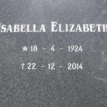 JONGH Isabella Elizabeth, de 1924-2014