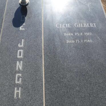 JONGH Cecil Gilbert, de 1922-1986 