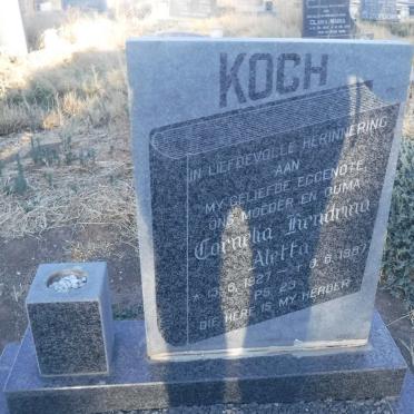 KOCH Cornelia Hendrina Aletta 1927-1987
