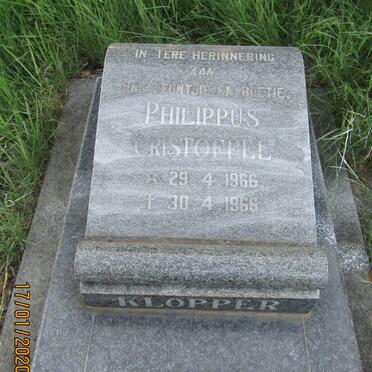 KLOPPER Philippus Christoffel 1966-1966