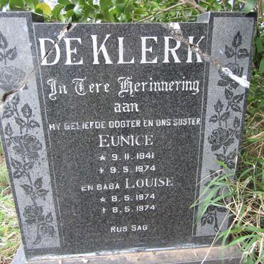 KLERK Eunice, de 1941-1974 :: DE KLERK Louise 1974-1974