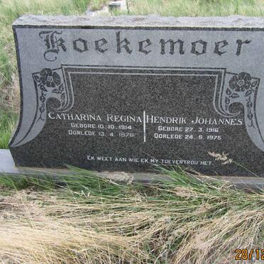 KOEKEMOER Hendrik Johannes 1916-1975 &amp; Catharina Regina 1914-1976