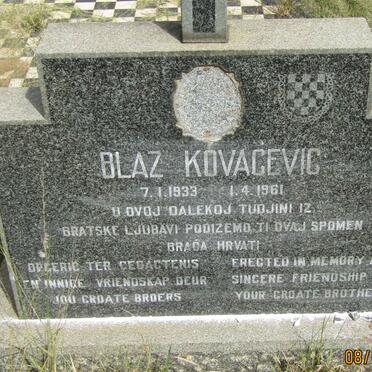 KOVACEVIC Blaz 1933-1961