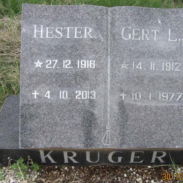 KRUGER Gert L. 1912-1977 &amp; Hester 1916-2013