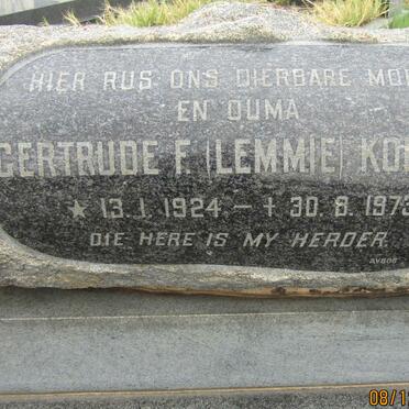 KOLESKY Jacobus P. 1916-1970 &amp; Gertrude F. 1924-1973