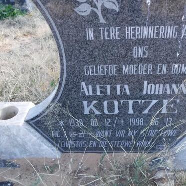 KOTZE Aletta Johanna 1930-1998