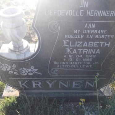 KRYNEN Elizabeth Katrina 1949-1995
