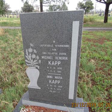 KAPP Michael Hendrik 1898-1981 &amp; Anna Maria 1906-1973