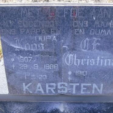 KARSTEN Koos 1907-1988 &amp; Christina C.F. 1910-