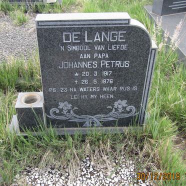 LANGE Johannes Petrus, de 1917-1976