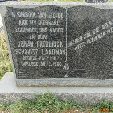 LANDMAN Johan Frederick Schoultz 1907-1968
