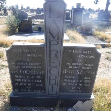 LAMPRECHT Jan Coenraad 1916-1984 &amp; S.F. BRITS 1924-2000