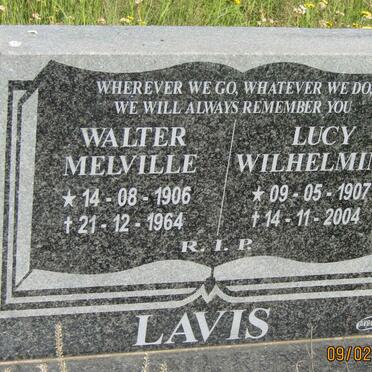 LAVIS Walter Melville 1906-1964 &amp; Lucy Wilhelmina 1907-2004