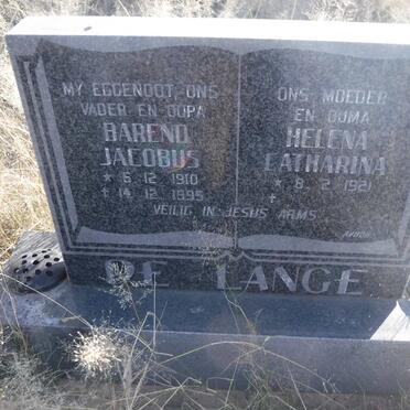 LANGE Barend Jacobus, de 1910-1995 &amp; Helena Catharina 1921-