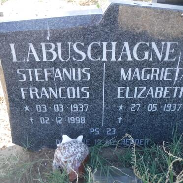 LABUSCHAGNE Stefanus Francois 1937-1998 &amp; Magrieta Elizabeth 1937-