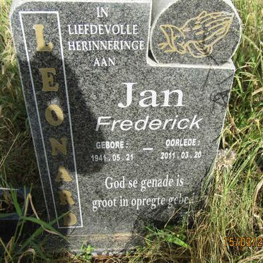 LEONARD Jan Frederick 1941-2011