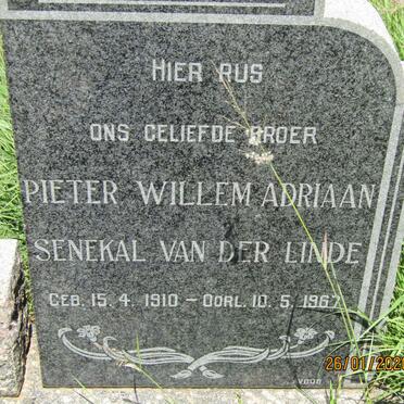 LINDE Pieter Willem Adriaan Senekal, van der 1910-1967