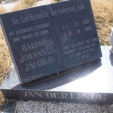 LINDE Barend Johannes Jacobus, van der 1931-1991