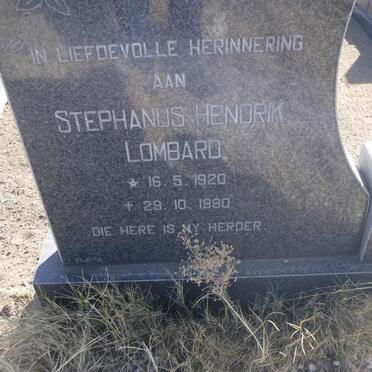 LOMBARD Stephanus Hendrik 1920-1980