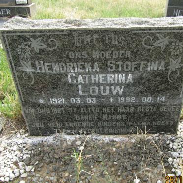 LOUW Hendrieka Stoffina Catherina 1921-1992