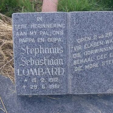 LOMBARD Stephanus Sebastiaan 1912-1991